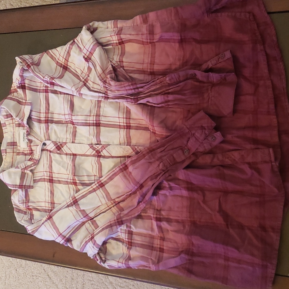 Plus size Sonoma plaid button down shirt